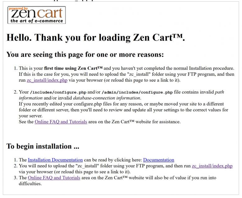Zen Cart Support